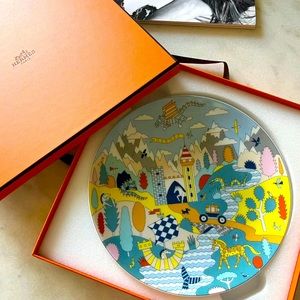 AUTH NEW Hermes Epopee Dessert Plate